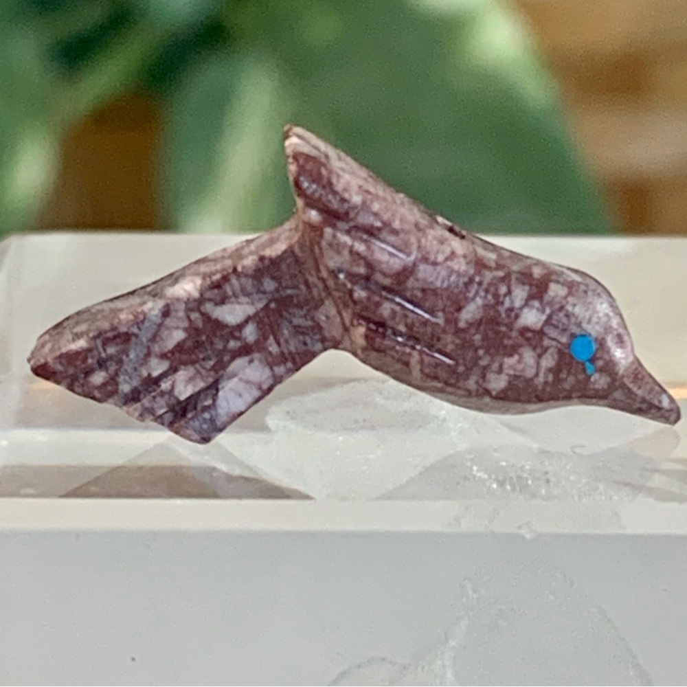 Zuni Style Bird Fetish Bead Drilled Stone Native American Mini Animal Carving 1"